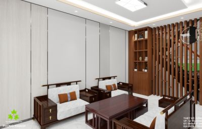 Nội thất nh&agrave; phố hiện đại anh Đức Anh